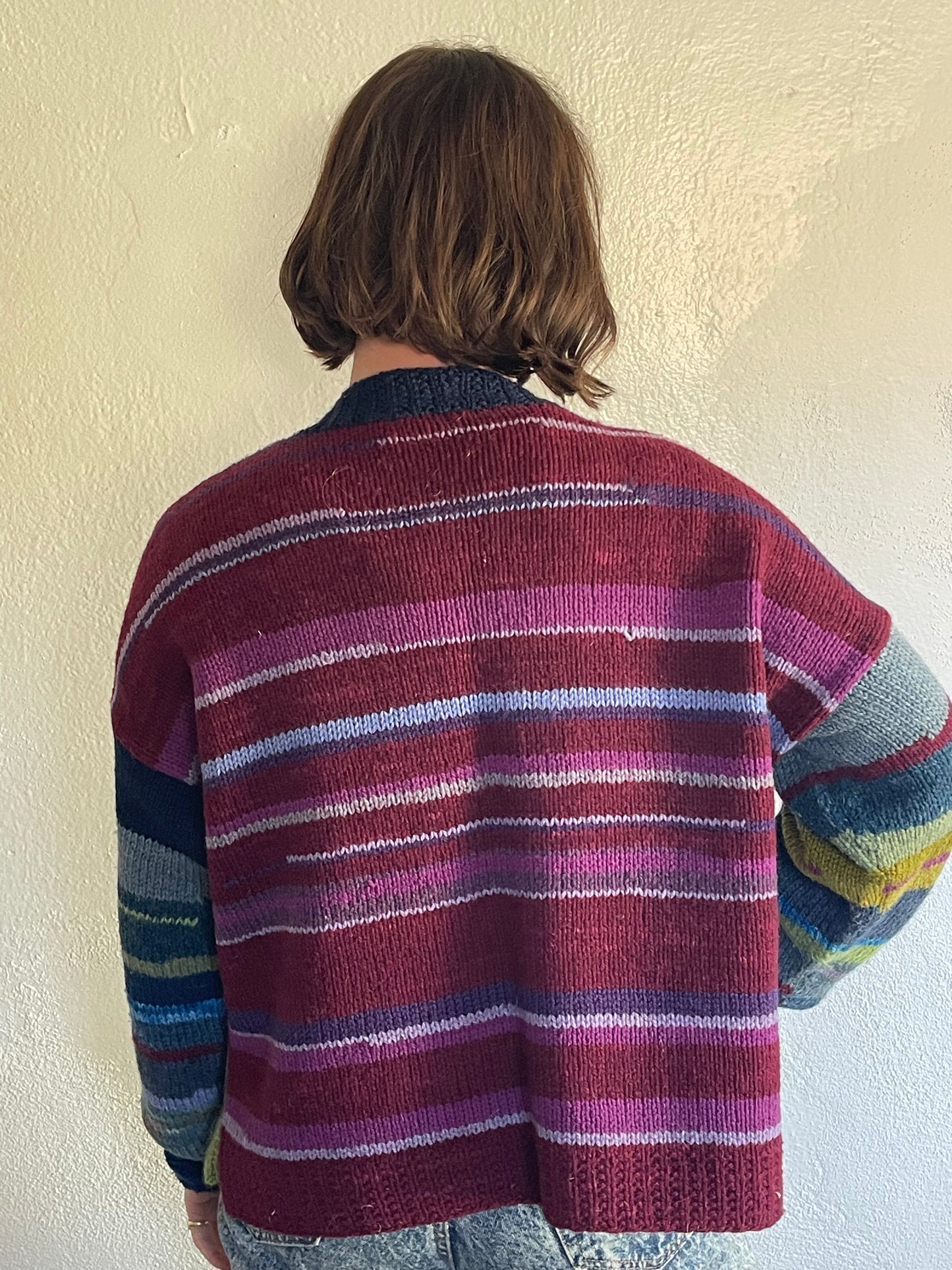 Multi Stripe Cardi with Pockets