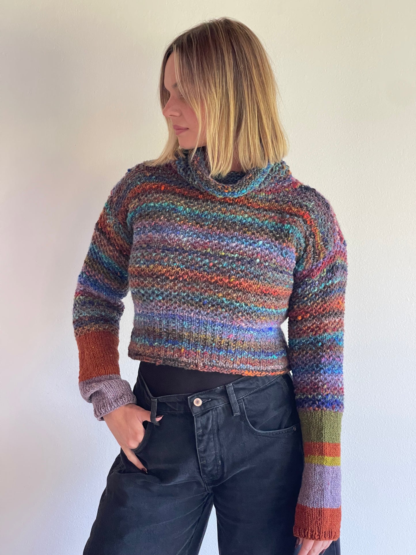 Cropped Multi Tuck Stitch