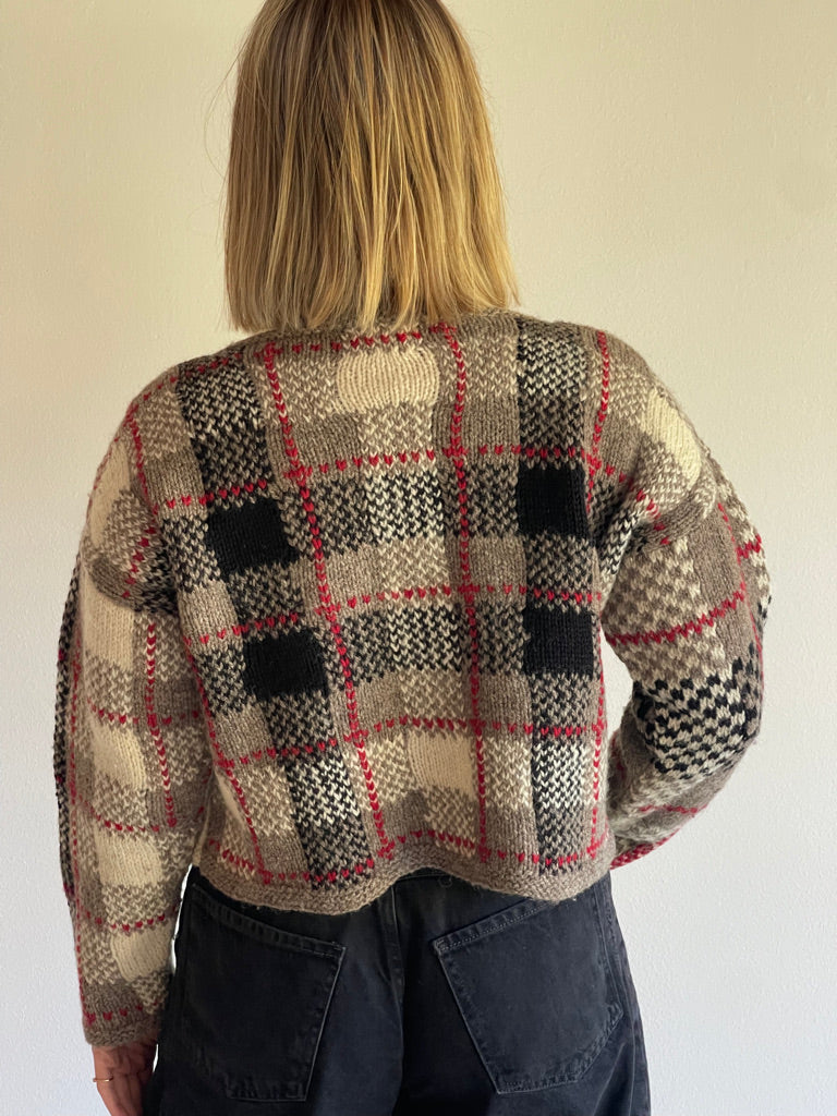 Plaid Cardi